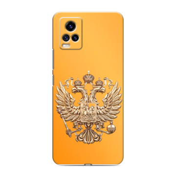 Силиконовый чехол на Vivo V20 с принтом Герб Флаг России