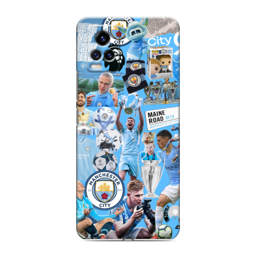 Силиконовый чехол на Vivo V20 с принтом Man City Манчестер Сити