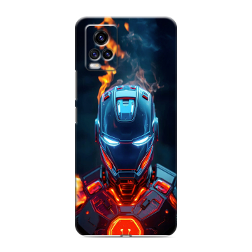 Силиконовый чехол на Vivo V20 с принтом IronMan Железный человек Силиконовый чехол на Vivo V20 с принтом IronMan Железный человек