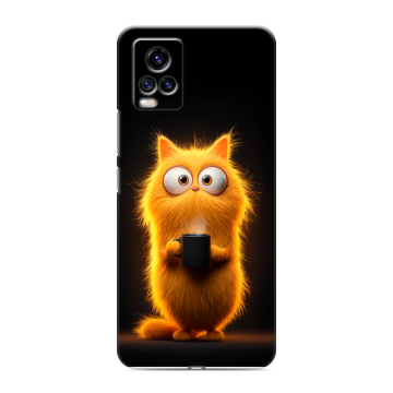 Силиконовый чехол на Vivo V20 с принтом Смешной кот Силиконовый чехол на Vivo V20 с принтом Смешной кот
