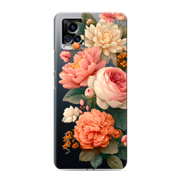 Силиконовый чехол на Vivo V20 с принтом цветы