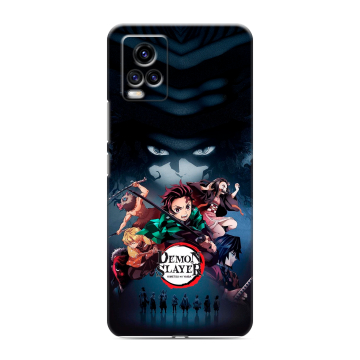 Силиконовый чехол на Vivo V20 с принтом Demon Slayer Клинок рассекающий демонов Силиконовый чехол на Vivo V20 с принтом Demon Slayer Клинок рассекающий демонов