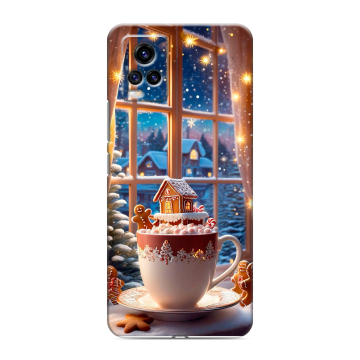Силиконовый чехол на Vivo V20 с принтом Новый год