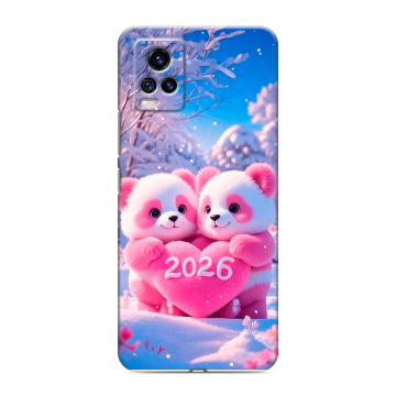 Силиконовый чехол на Vivo V20 с принтом Новый год