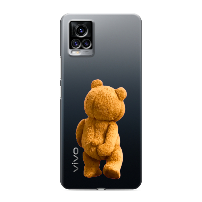 Силиконовый чехол на Vivo V20 с принтом Медведь Силиконовый чехол на Vivo V20 с принтом Медведь