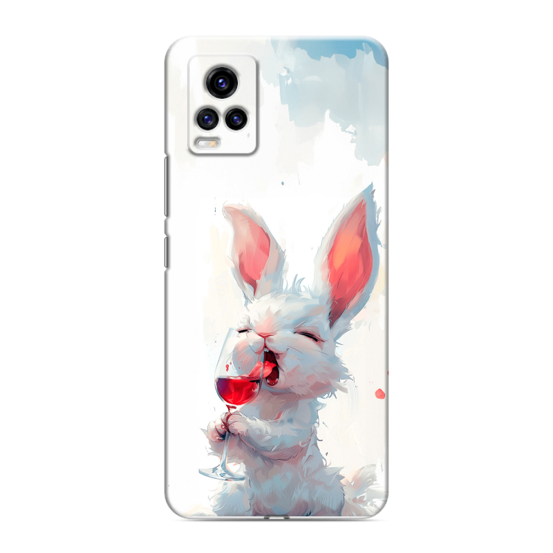 Силиконовый чехол на Vivo V20 с принтом кролик зайчик Силиконовый чехол на Vivo V20 с принтом кролик зайчик