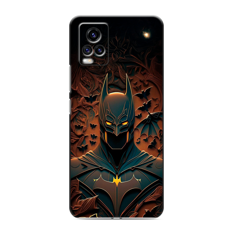 Силиконовый чехол на Vivo V20 с принтом Batman Бэтмен Силиконовый чехол на Vivo V20 с принтом Batman Бэтмен