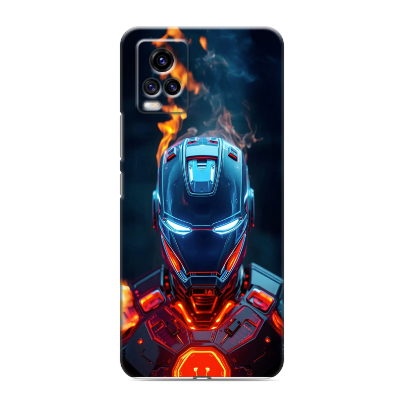 Силиконовый чехол на Vivo V20 с принтом IronMan Железный человек Силиконовый чехол на Vivo V20 с принтом IronMan Железный человек
