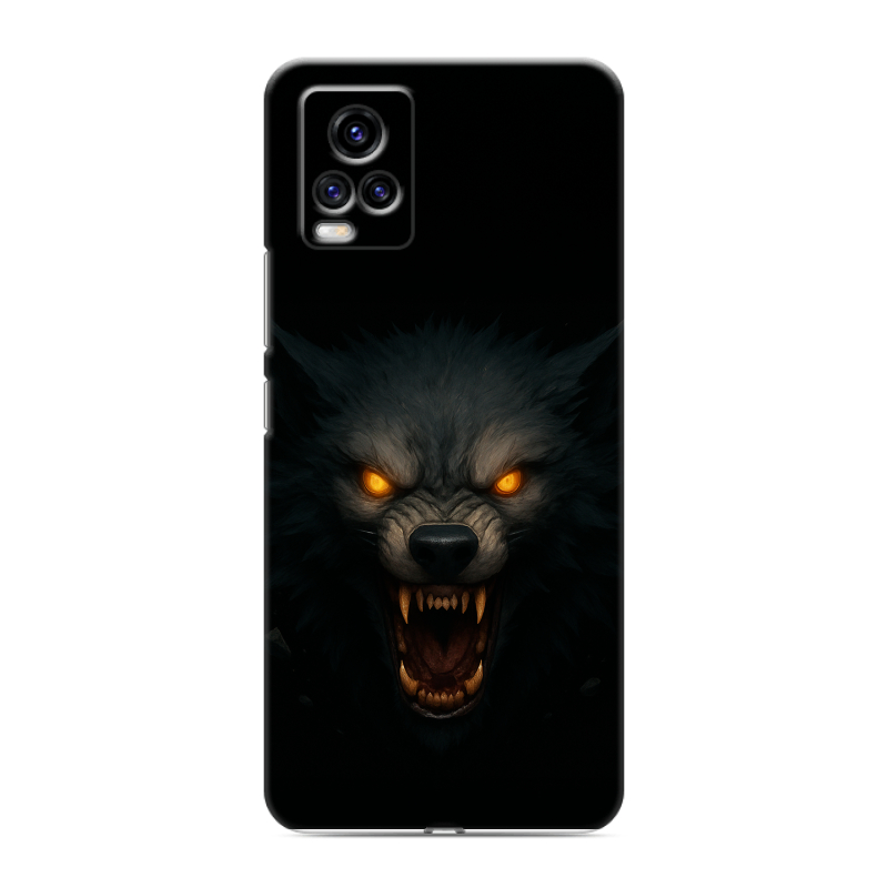 Силиконовый противоударный чехол на Vivo V20 с принтом Волк Силиконовый противоударный чехол на Vivo V20 с принтом Волк