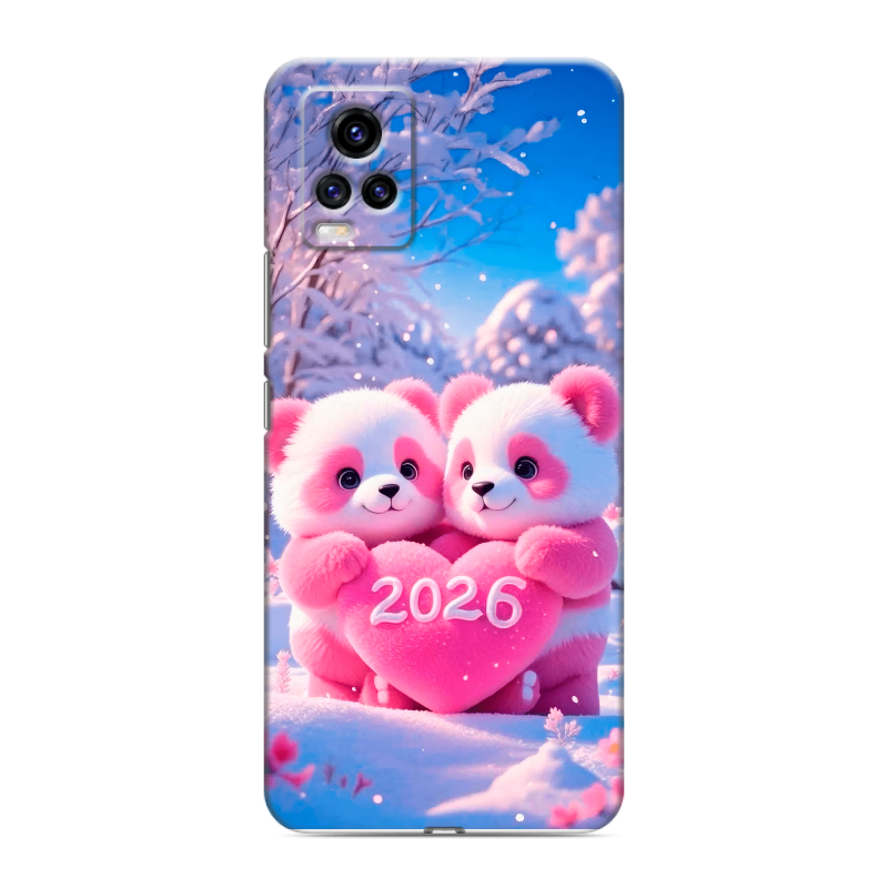 Силиконовый противоударный чехол на Vivo V20 с принтом Новый год Силиконовый противоударный чехол на Vivo V20 с принтом Новый год