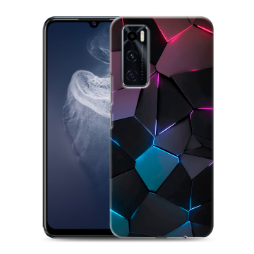 Силиконовый чехол на Vivo V20 SE с принтом Геометрия неона Силиконовый чехол на Vivo V20 SE с принтом Геометрия неона