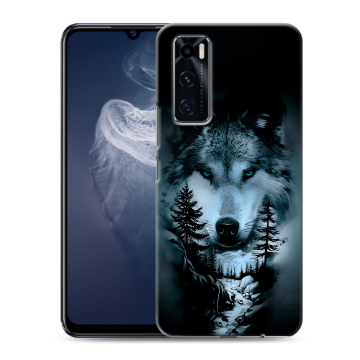 Силиконовый чехол на Vivo V20 SE с принтом Лесной волк