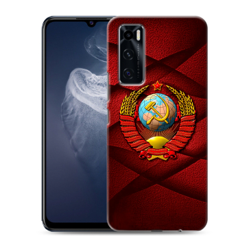Силиконовый чехол на Vivo V20 SE с принтом Герб СССР Силиконовый чехол на Vivo V20 SE с принтом Герб СССР