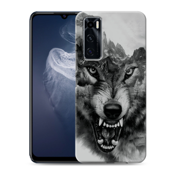 Силиконовый чехол на Vivo V20 SE с принтом Волк Силиконовый чехол на Vivo V20 SE с принтом Волк