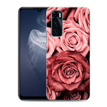 Силиконовый чехол на Vivo V20 SE с принтом Цветы розы