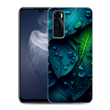 Силиконовый чехол на Vivo V20 SE с принтом Листья