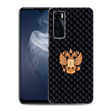 Силиконовый чехол на Vivo V20 SE с принтом Герб России принт Силиконовый чехол на Vivo V20 SE с принтом Герб России принт