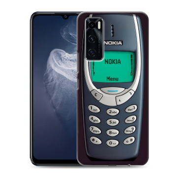 Силиконовый чехол на Vivo V20 SE с принтом Старый телефон