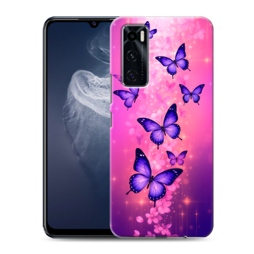 Силиконовый чехол на Vivo V20 SE с принтом Бабочки Силиконовый чехол на Vivo V20 SE с принтом Бабочки