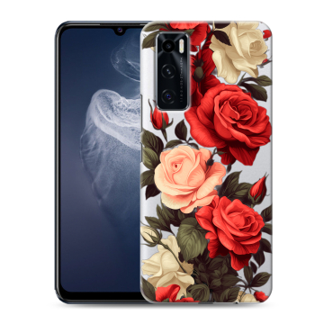 Силиконовый чехол на Vivo V20 SE с принтом Розы Силиконовый чехол на Vivo V20 SE с принтом Розы