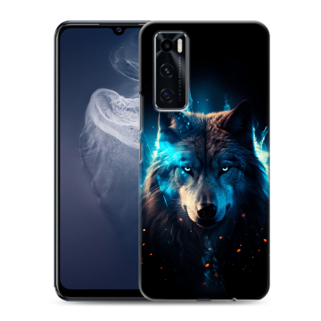 Силиконовый чехол на Vivo V20 SE с принтом Волк ночной Силиконовый чехол на Vivo V20 SE с принтом Волк ночной