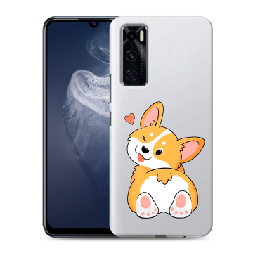 Силиконовый чехол на Vivo V20 SE с принтом Корги Силиконовый чехол на Vivo V20 SE с принтом Корги