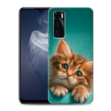Силиконовый чехол на Vivo V20 SE с принтом котенок Силиконовый чехол на Vivo V20 SE с принтом котенок