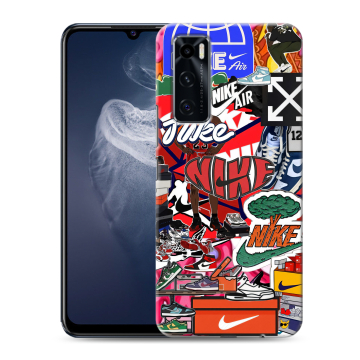 Силиконовый чехол на Vivo V20 SE с принтом Найк Nike яркий Силиконовый чехол на Vivo V20 SE с принтом Найк Nike яркий