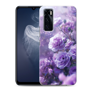 Силиконовый чехол на Vivo V20 SE с принтом Розы цветы