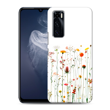 Силиконовый чехол на Vivo V20 SE с принтом цветы Силиконовый чехол на Vivo V20 SE с принтом цветы