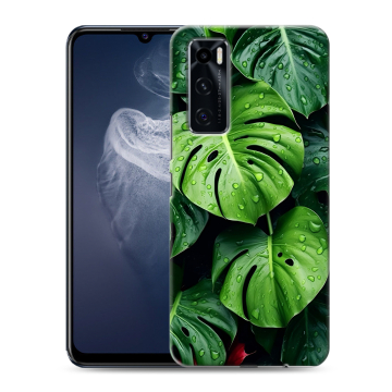 Силиконовый чехол на Vivo V20 SE с принтом Листья Силиконовый чехол на Vivo V20 SE с принтом Листья