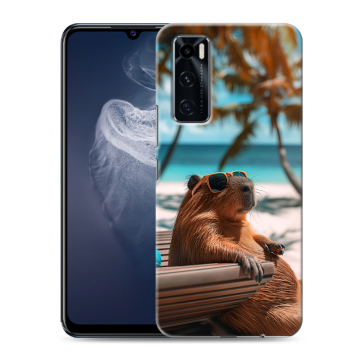 Силиконовый чехол на Vivo V20 SE с принтом Капибара Силиконовый чехол на Vivo V20 SE с принтом Капибара