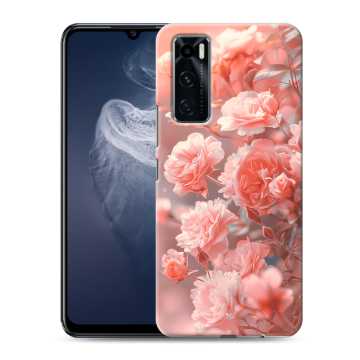 Силиконовый чехол на Vivo V20 SE с принтом Розы цветы Силиконовый чехол на Vivo V20 SE с принтом Розы цветы