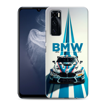 Силиконовый чехол на Vivo V20 SE с принтом БМВ BMW Силиконовый чехол на Vivo V20 SE с принтом БМВ BMW