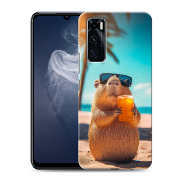 Силиконовый чехол на Vivo V20 SE с принтом Капибара Силиконовый чехол на Vivo V20 SE с принтом Капибара