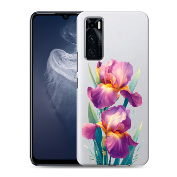 Силиконовый чехол на Vivo V20 SE с принтом Цветы орхидеи