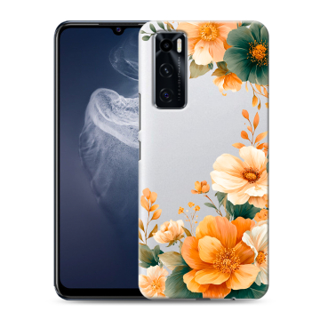 Силиконовый чехол на Vivo V20 SE с принтом Цветы принт