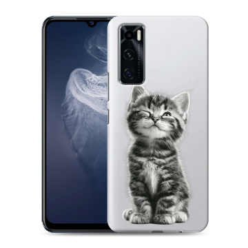 Силиконовый чехол на Vivo V20 SE с принтом Котенок Силиконовый чехол на Vivo V20 SE с принтом Котенок