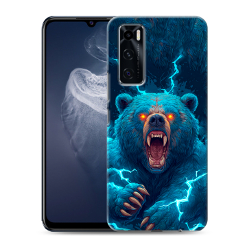 Силиконовый чехол на Vivo V20 SE с принтом Медведь