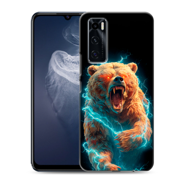 Силиконовый чехол на Vivo V20 SE с принтом Медведь