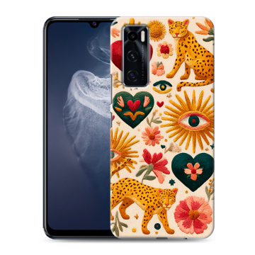 Силиконовый чехол на Vivo V20 SE с принтом Модный принт