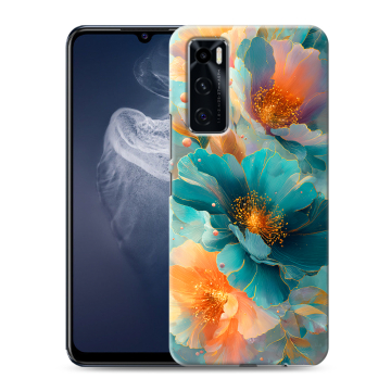 Силиконовый чехол на Vivo V20 SE с принтом Цветы