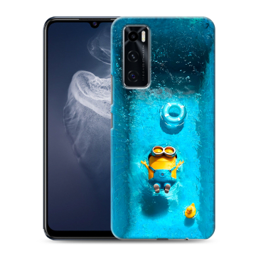 Силиконовый чехол на Vivo V20 SE с принтом Миньоны