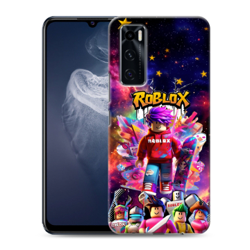 Силиконовый чехол на Vivo V20 SE с принтом Roblox Роблокс