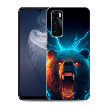 Силиконовый чехол на Vivo V20 SE с принтом Медведь