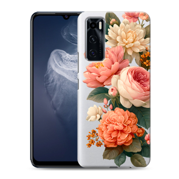Силиконовый чехол на Vivo V20 SE с принтом цветы