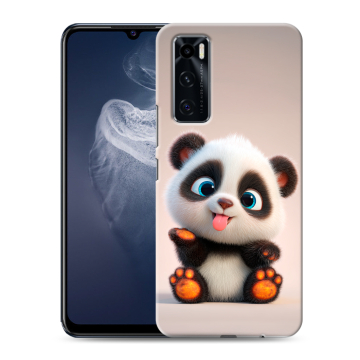 Силиконовый чехол на Vivo V20 SE с принтом милая панда Силиконовый чехол на Vivo V20 SE с принтом милая панда