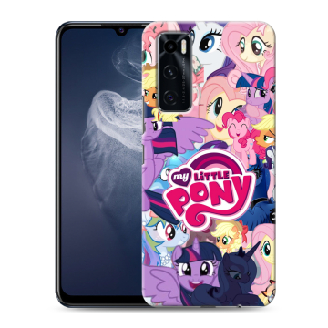 Силиконовый чехол на Vivo V20 SE с принтом My little pony Дружба чудо