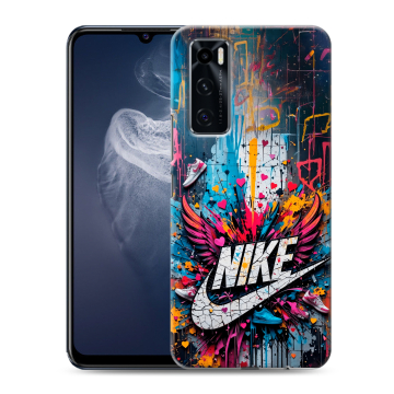 Силиконовый чехол на Vivo V20 SE с принтом Nike Найк Силиконовый чехол на Vivo V20 SE с принтом Nike Найк
