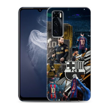 Силиконовый чехол на Vivo V20 SE с принтом Messi Barcelona Силиконовый чехол на Vivo V20 SE с принтом Messi Barcelona